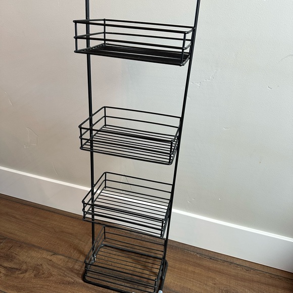 Black Metal Wire Storage Rack - Picture 2 of 2